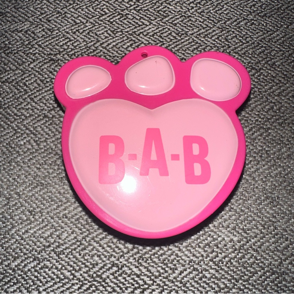 Build-A-Bear BABW Paw Print Brush Pink White Bristles Toy Hairbrush HTF